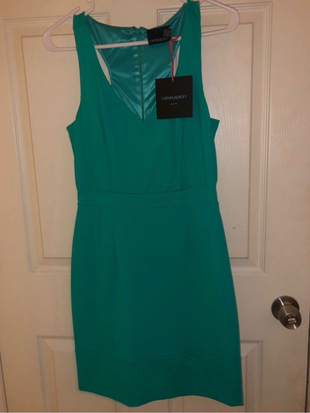 Cynthia Rowley Teal Sheath Midi Dress